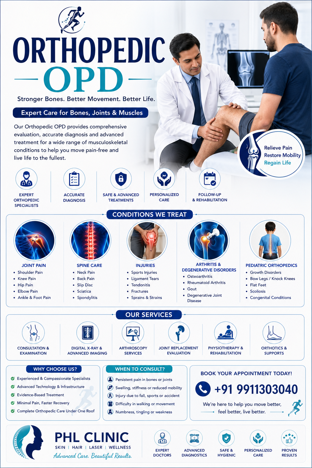 Orthopedics OPD — bone, joint and spine care
