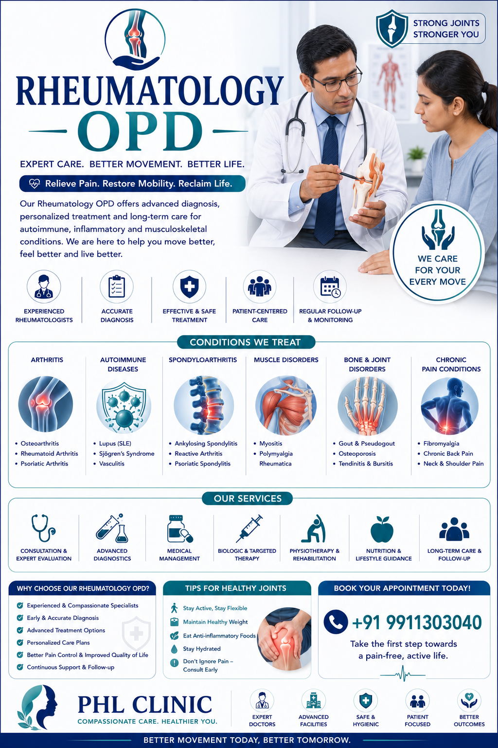 Rheumatology OPD — arthritis and autoimmune joint care