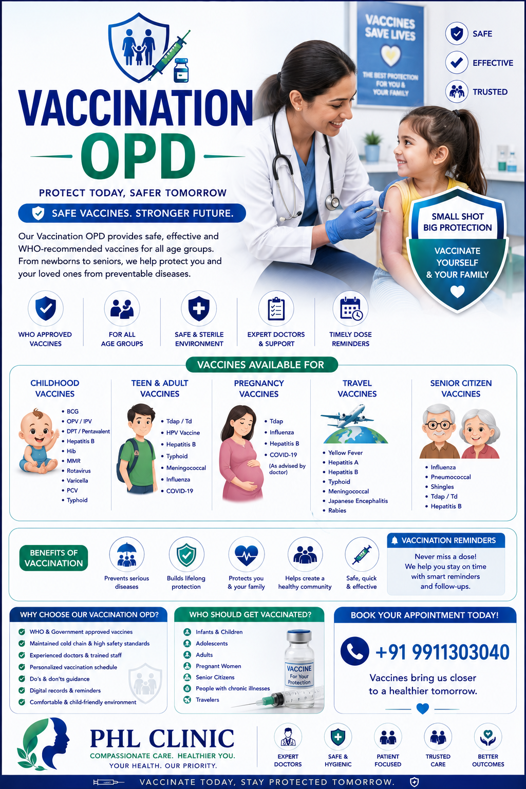 Vaccination OPD — child & adult immunization