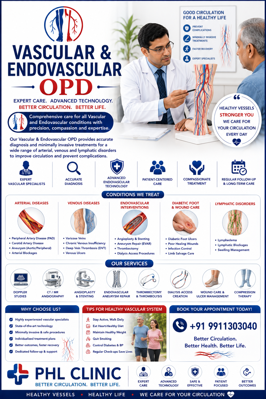 Vascular & Endovascular OPD — blood vessel disorders and minimally invasive treatment